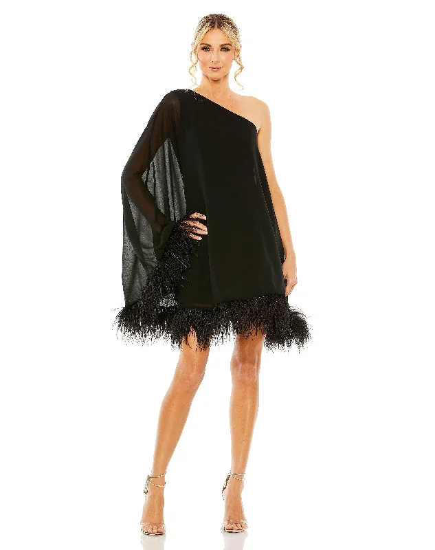 Cocktail dresses with a one - piece design and a statement bowMac Duggal 11623 Short One Shoulder Cocktail Dress Cocktail dresses with a one - piece design and a statement bowMac Duggal 11623 Short One Shoulder Cocktail Dress