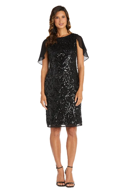 Cocktail dresses with a cut - out detail and a body - con fitR&M Richards 7581 Short Cocktail Capelet Dress Sale Cocktail dresses with a cut - out detail and a body - con fitR&M Richards 7581 Short Cocktail Capelet Dress Sale