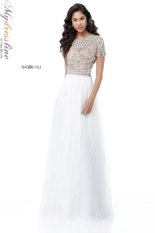 Long - sleeved formal dresses in velvet for a winter formal eventSherri Hill 51652