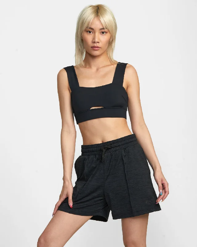 Linen Women Shorts for Breathable Comfort in Hot WeatherC-Able Workout Shorts - Black