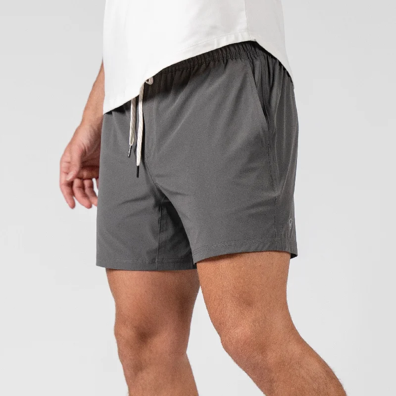 Leather Look Women Shorts for an Edgy and Chic StyleFlow 2.0 Mod Short (Athletic) - Charcoal 5.5" & 7" - Linerless Leather Look Women Shorts for an Edgy and Chic StyleFlow 2.0 Mod Short (Athletic) - Charcoal 5.5" & 7" - Linerless
