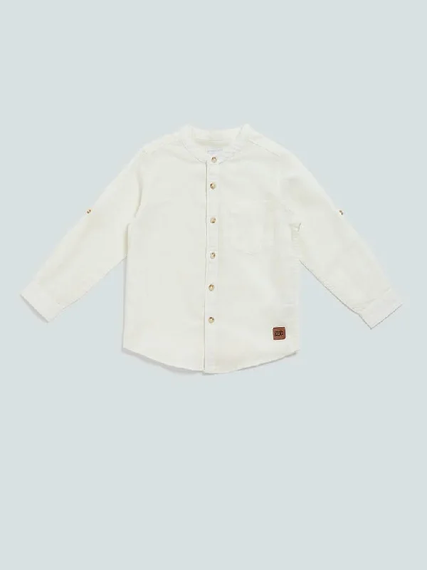 Patterned Geometric Women Shorts for a Modern AppealHOP Kids Solid White Relaxed Fit Shirt