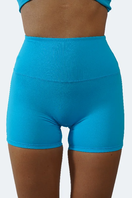 Linen Women Shorts for Breathable Comfort in Hot WeatherInspire Shorts - Neon Blue