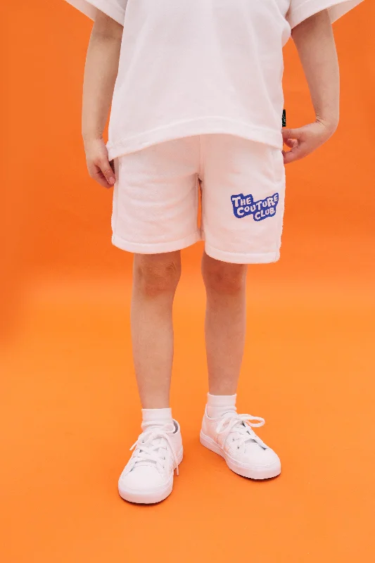 High - Waisted Women Shorts for a Retro and Flattering LookKIDS BUBBLE PRINT SHORTS - WHITE