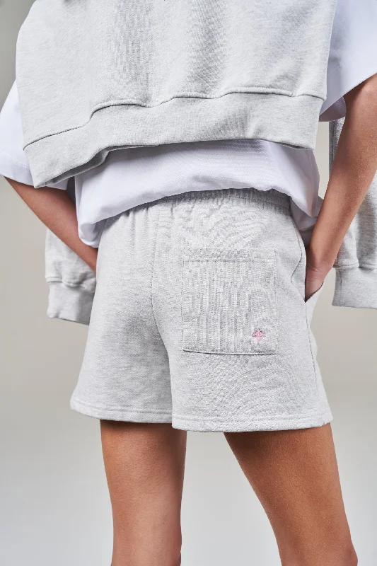 Cargo Women Shorts with Multiple Pockets for FunctionalityLATE CHECKOUT SHORTS - GREY MARL