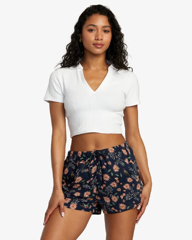Cargo Women Shorts with Multiple Pockets for FunctionalityNew Yume Printed Shorts - Moody Blue