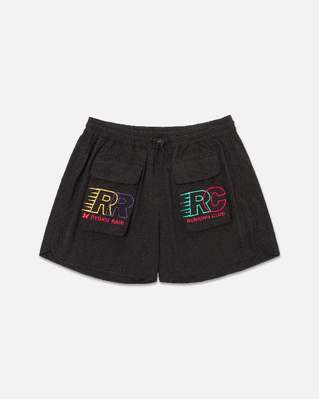 High - Waisted Women Shorts for a Retro and Flattering LookRRRC TRACK SHORTS - BLACK
