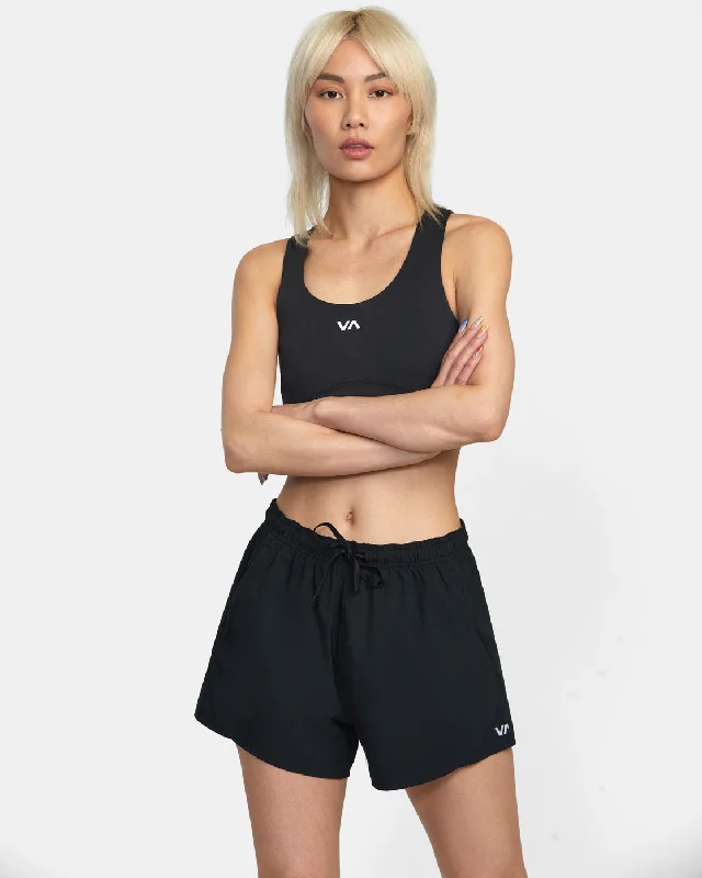 High - Waisted Women Shorts for a Retro and Flattering LookVA Essential Yogger 12" Sport Shorts - Black