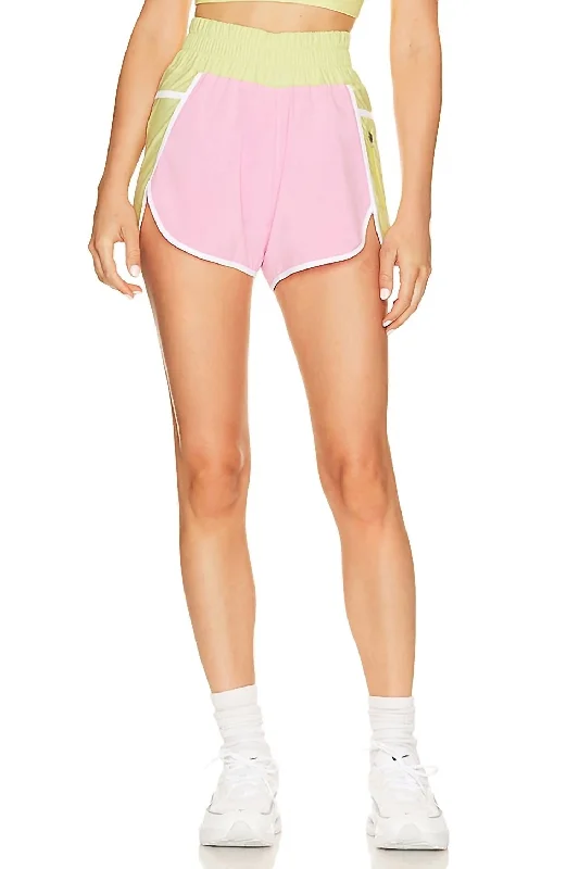Leather Look Women Shorts for an Edgy and Chic StyleWomen's Cliff Short In Prism Pink