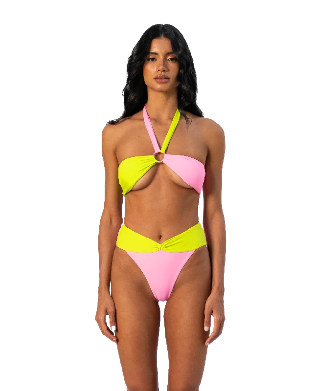 Amara High-Waisted Bikini Bottom | Multi Coloured