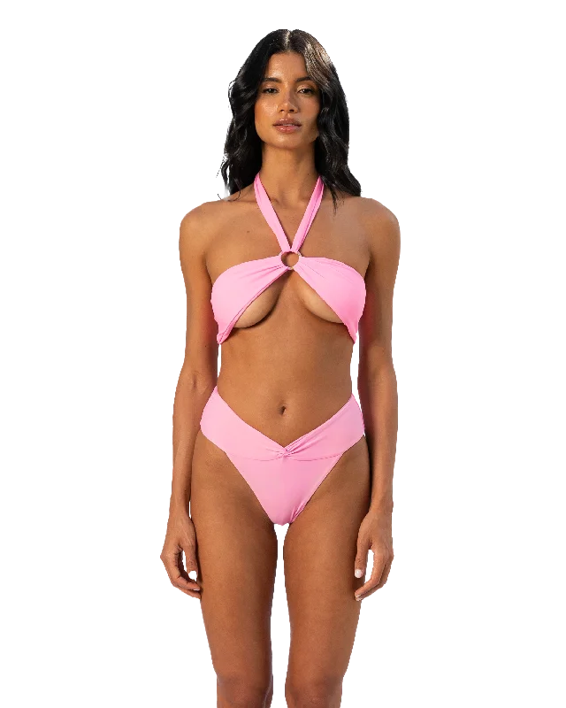 Amara High-Waisted Bikini Bottom | Pink