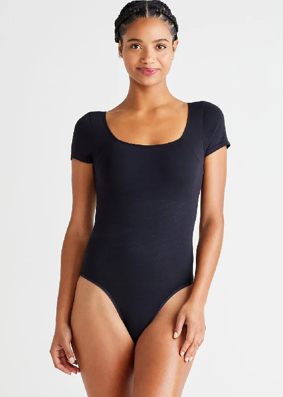 Ruffled Bodysuits with a Playful and Feminine TouchAnette Shaping Thong Bodysuit - Cotton Seamless Ruffled Bodysuits with a Playful and Feminine TouchAnette Shaping Thong Bodysuit - Cotton Seamless