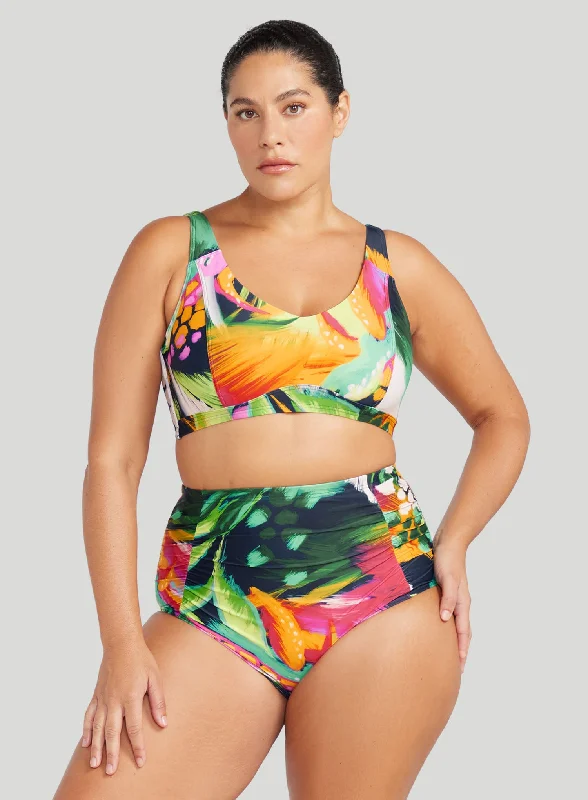 Artesands: Chelona Raphael High Waist Rouched Swim Pant Navy Turtle