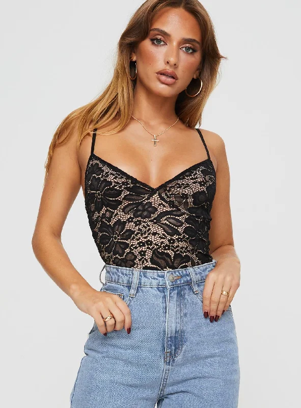 Printed Bodysuits with Floral Patterns for a Feminine VibeIntimacy Lace Bodysuit Black Printed Bodysuits with Floral Patterns for a Feminine VibeIntimacy Lace Bodysuit Black