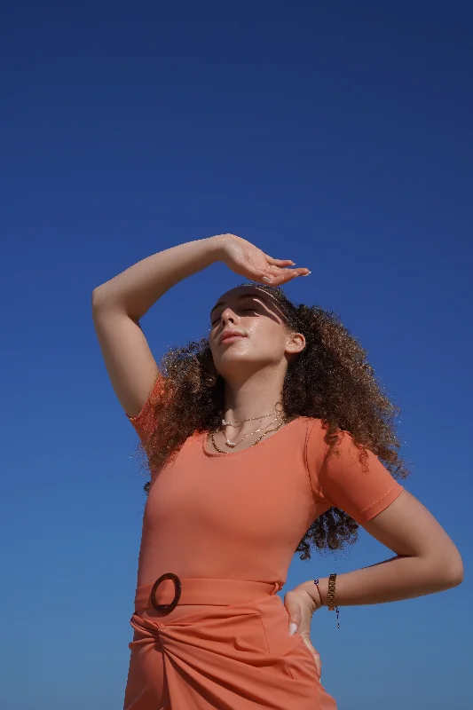 One - piece swim sets with cut - out details for a trendy lookLevana swim set with Cesca skirt - Crabapple One - piece swim sets with cut - out details for a trendy lookLevana swim set with Cesca skirt - Crabapple