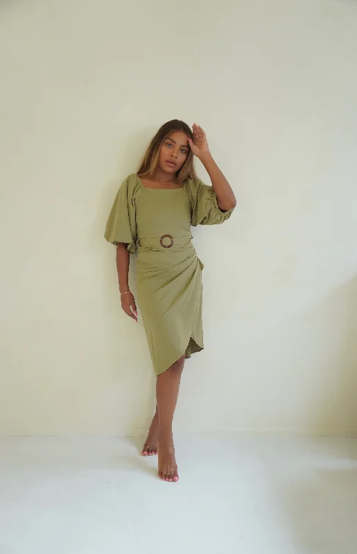 Swim sets with a zip - up front for easy on and offRachelle swim set with real wrap skirt - Olive Swim sets with a zip - up front for easy on and offRachelle swim set with real wrap skirt - Olive